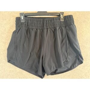Tough Mode Womens Black Running Shorts High Waisted Zip Pocket Large